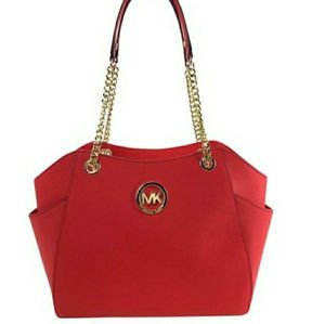 Michael Kors Jet Set Chain Leather Shoulder Tote